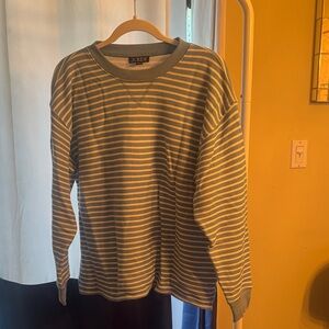 J. Crew Blue and White Striped Pullover